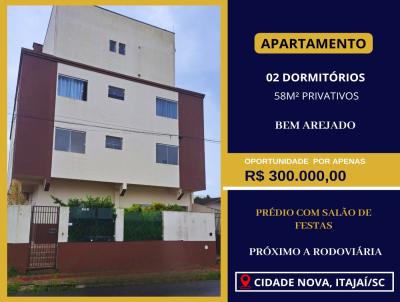 Apartamento para Venda, em Itajaí, bairro CIDADE NOVA, 2 dormitórios, 1 banheiro, 1 vaga